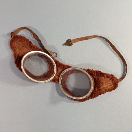 LUNETTES MOTOCYCLISTE PILOTE AVIATION PREMIERE GUERRE 1914 1918 ET SECONDE GUERRE MODELE TYPE ANGLAIS